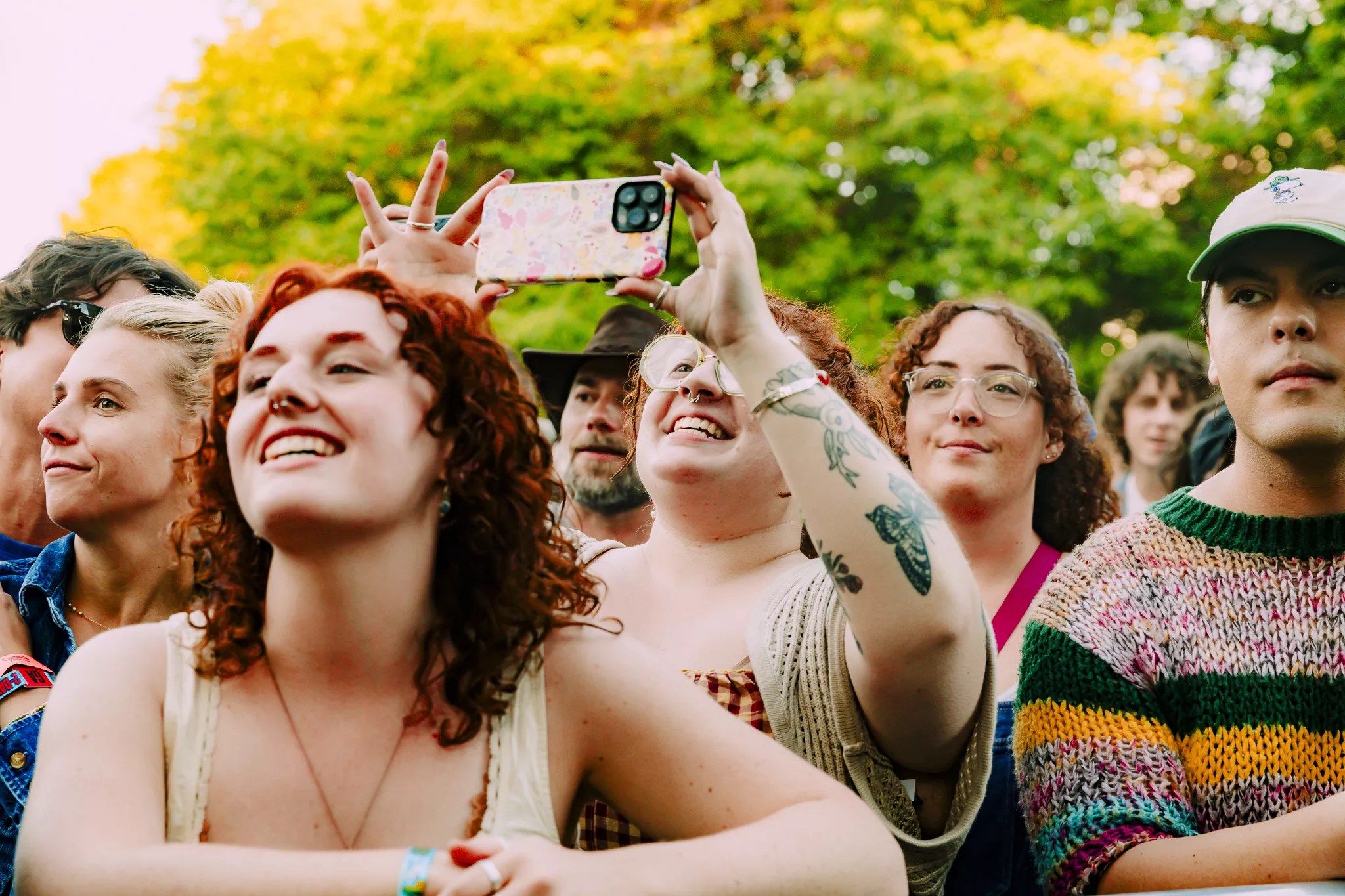 Festival attendees in the GA area on Sunday.