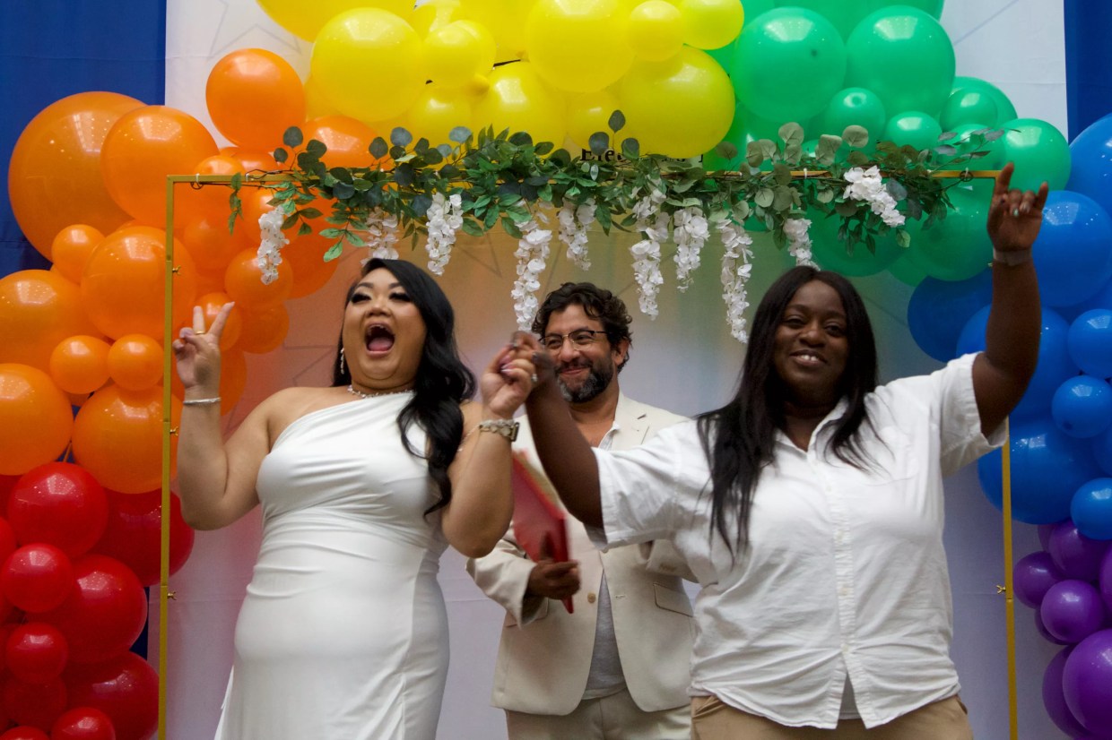 Dozens of Couples Tie the Knot During Denver’s First Pride Marriage Marathon