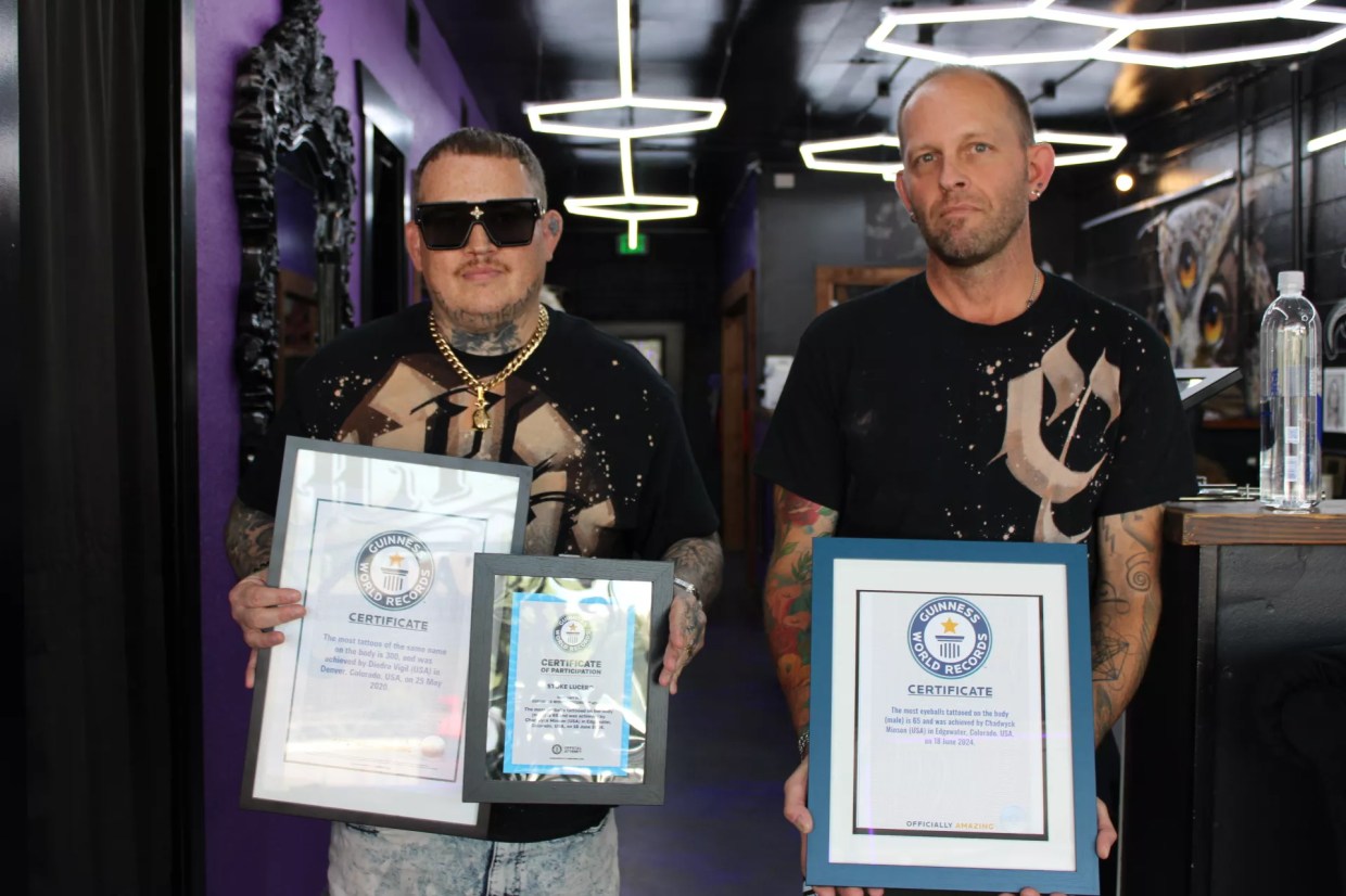 Eyes on the Prize: Denver Duo Sets Guinness World Record For Most Eyeball Tattoos on the Body (Again)