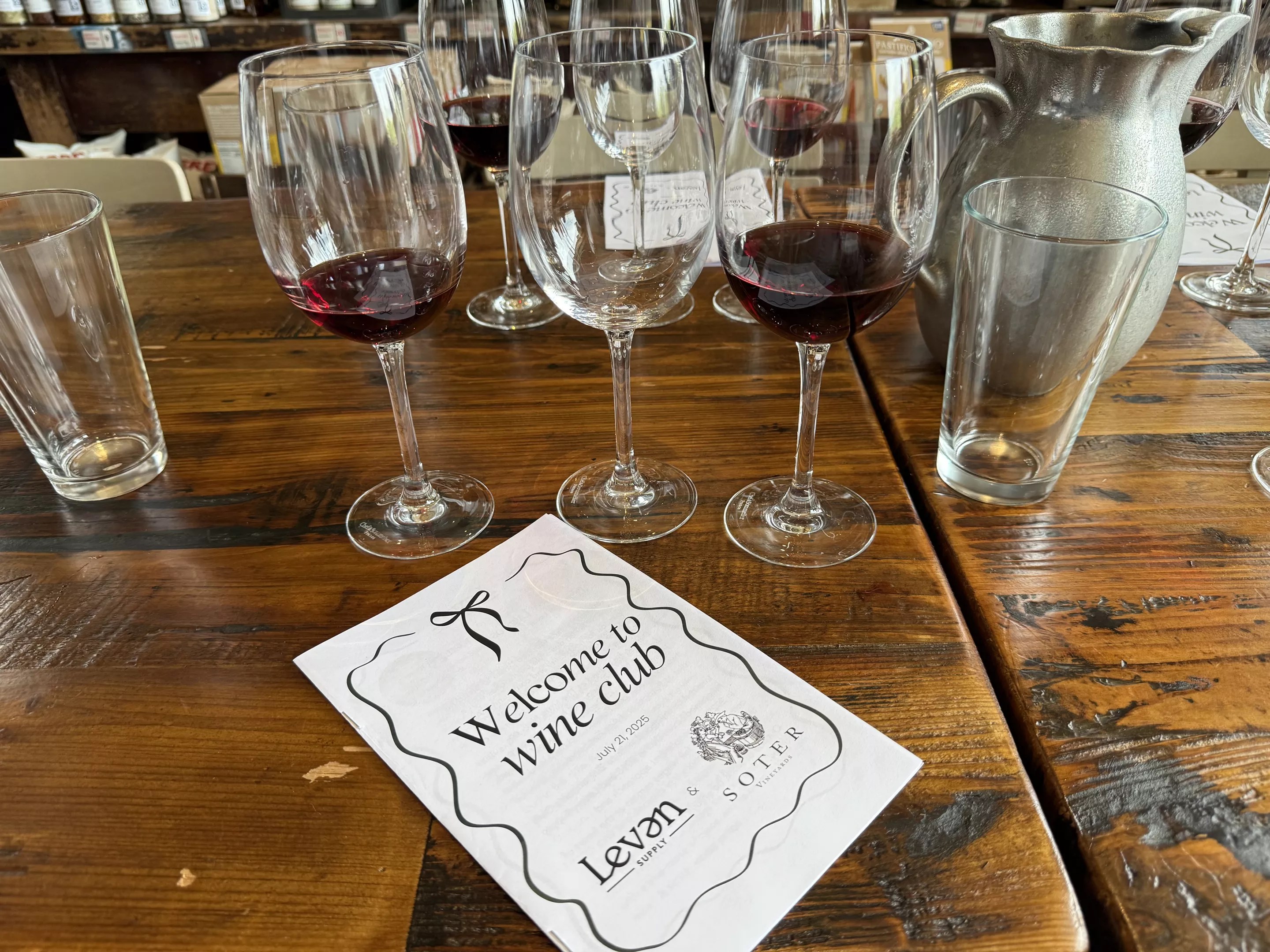 wine glasses and paper