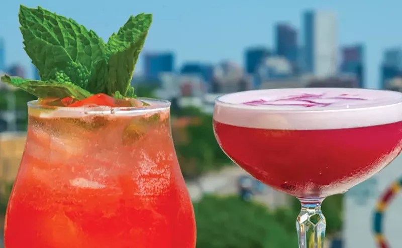 glasses against Denver syline