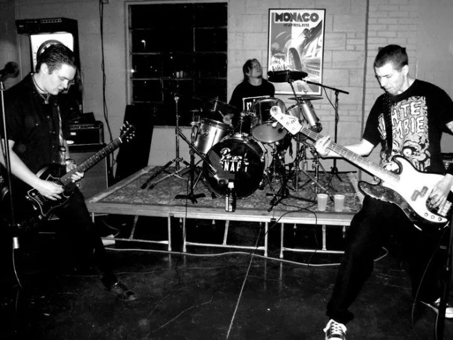 punk band performing