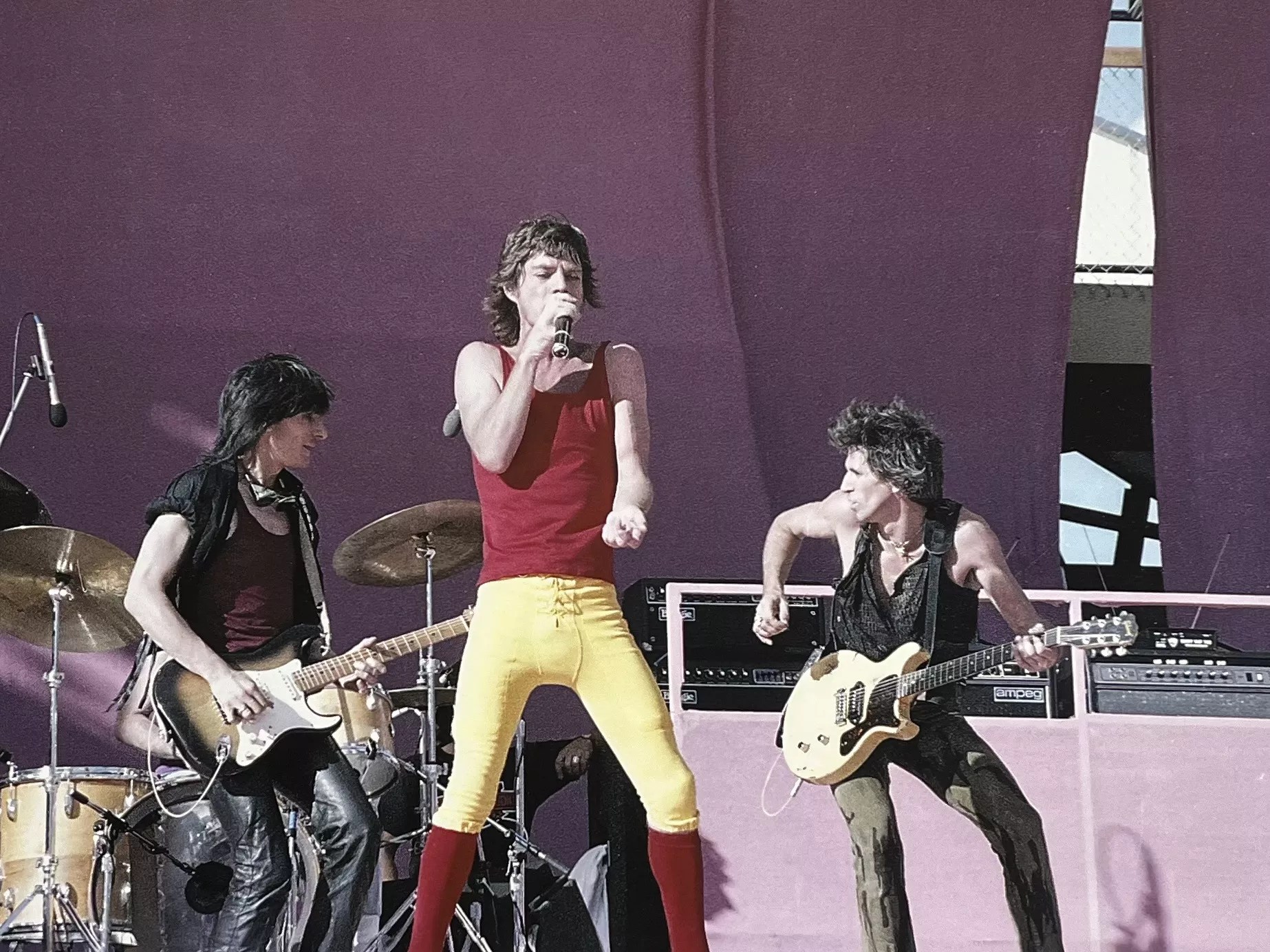 The Rolling Stones performing at Folsom Field in 1981